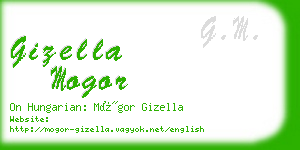 gizella mogor business card